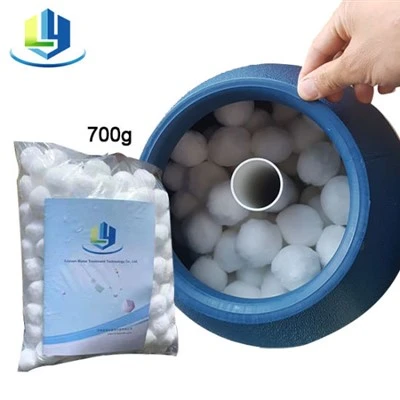 100% vezelproductie filterballen voor industriële afvalwaterbehandeling