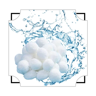 Hoge kwaliteit gebundelde vezelbal 50 mm industriële kwaliteit voor waterbehandeling Polyester vezelbal voor kussen en kussen