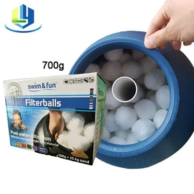 Leverancier Fiber Ball Zwembadfiltermedia 700g Color Box-verpakking