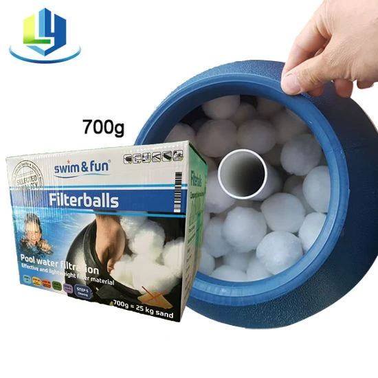 Leverancier Fiber Ball Zwembadfiltermedia 700g Color Box-verpakking