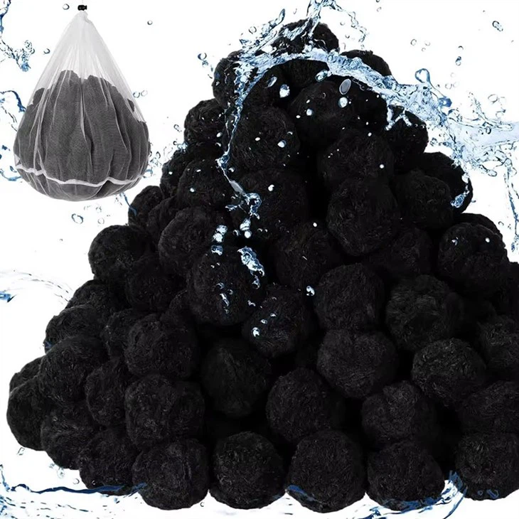 4.6 Lbs Pool Filter Balls Reusable Sand Filter Media Black Filter Balls For Swimming Pool Filter Pump Aquarium