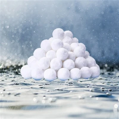 Filter Ballen Industrie Regen Afvalwaterzuiveringsinstallatie Machine Maken Filter Media Polyester Vezel Bal