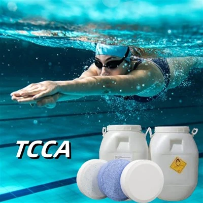 Zwembadwaterbehandeling Desinfecterende reinigingschemicaliën Poeder Granulaire tabletten TCCA 90% Tablet Fabriekslevering
